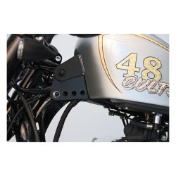 Cult-Werk, gas tank lift kit. Gloss black Steel. 04-22 XL Sportster