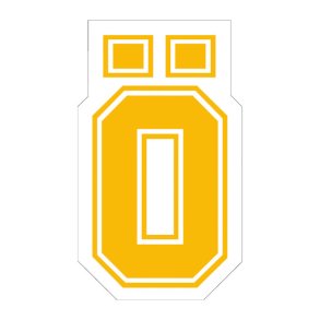 Klistermrke HLINS, STICKER '' YELLOW SMALL -