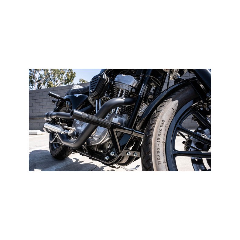 BURLY BRAND, BRAWLER CRASH BAR KIT XL SPORTSTER. BLACK 