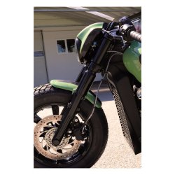 CULT-WERK, FRONT FENDER "OLD SCHOOL". GLOSS BLACK, scout