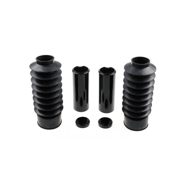 CULT-WERK, 6-PIECE FORK TUBE COVER KIT LONG. GLOSS BLACK 18-22 Scout Bobber