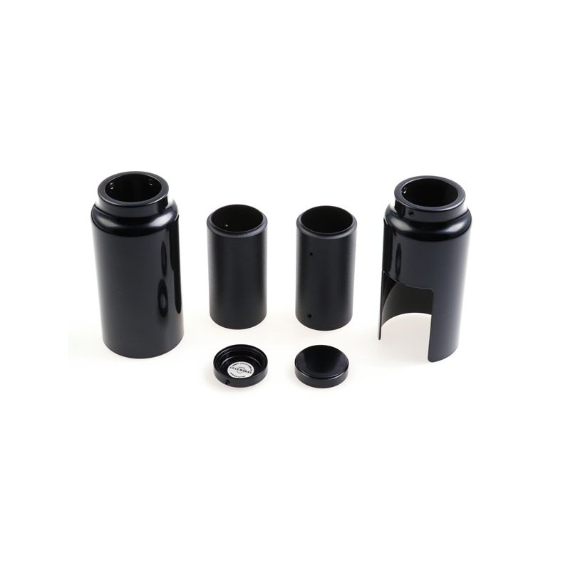 CULT-WERK, 6-PIECE FORK TUBE COVER KIT MEDIUM. GLOSS BLACK