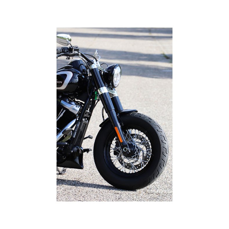 CULT-WERK, FRONT FENDER 'OLD SCHOOL'. GLOSS BLACK M8 Softail: 18-21 FLSL Slim