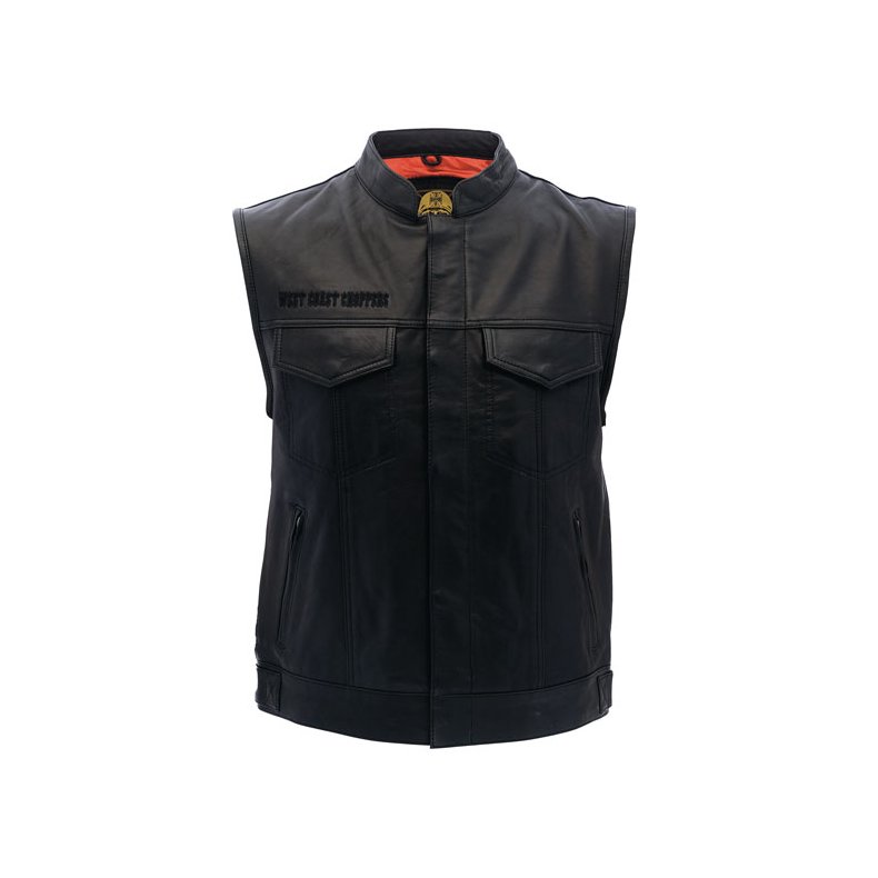 WCC OG CLASSIC LEATHER RIDING VEST BLACK