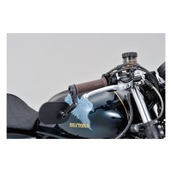 DAYTONA, CLAMP-ON FLAT D-MIRROR. NUMBER 16 - For left or right side use