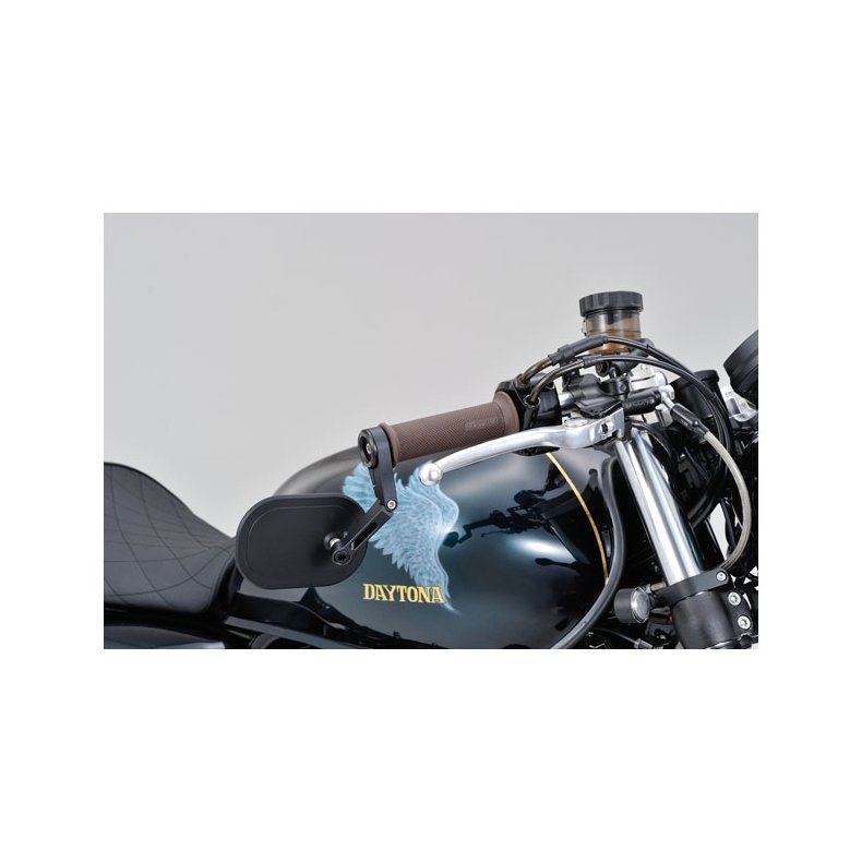 DAYTONA, CLAMP-ON FLAT D-MIRROR. NUMBER 16 - For left or right side use