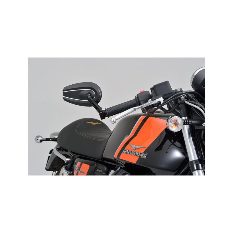 DAYTONA, BAR END D-MIRROR. NUMBER 6, SHORT STEM