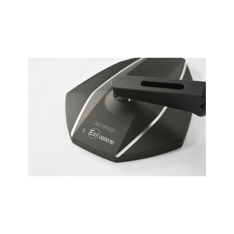 DAYTONA, BAR END D-MIRROR. NUMBER 7, SHORT STEM 