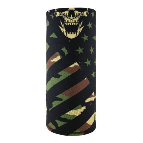 ZANHEADGEAR MOTLEY TUBE SPORTFLEX PATRIOTIC WOODLAND CAMO 