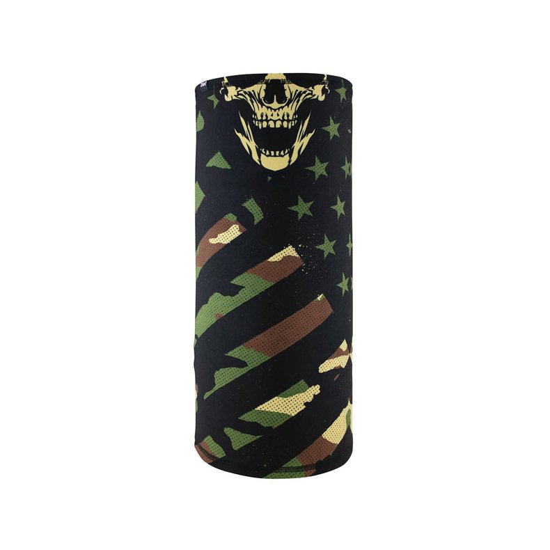 ZANHEADGEAR MOTLEY TUBE SPORTFLEX PATRIOTIC WOODLAND CAMO 