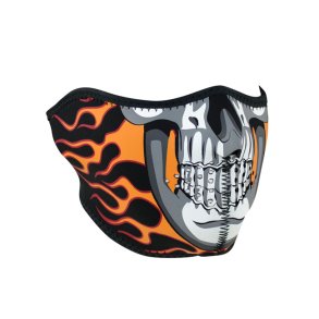 ZANHEADGEAR HALF MASK NEOPRENE BURNING SKULL
