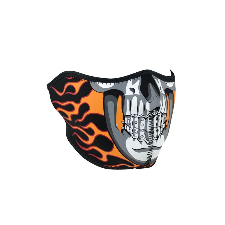 ZANHEADGEAR HALF MASK NEOPRENE BURNING SKULL