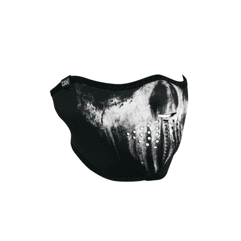 ZANHEADGEAR HALF MASK NEOPRENE SKULL GHOST 