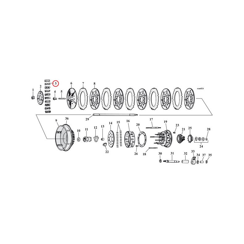 Fjedre 4 speed bt-41-67    45"sv  41-73