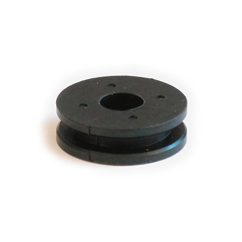 Grommet, windshield Black; rubber; 4-used; Overall diameter 1", Inside Diameter 5/16";