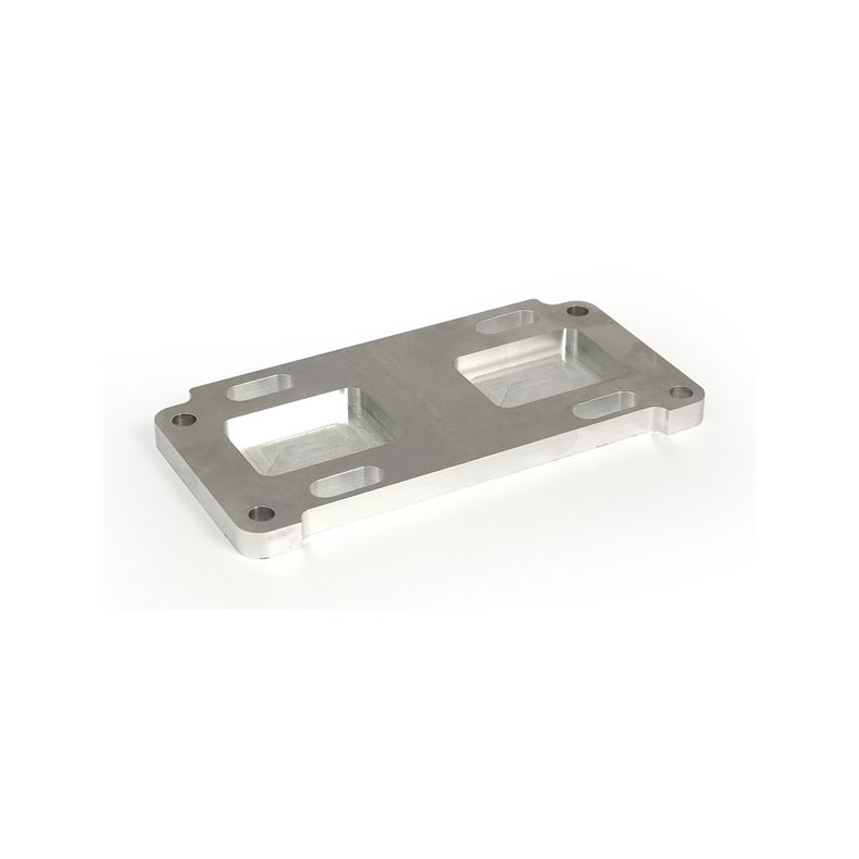 4-SPEED TRANSMISSION MOUNT PLATE ALUMINUM, 1 INCH OFFSET