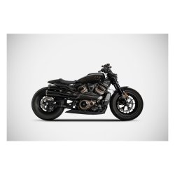ZARD, SPORTSTER S TOP GUN EXHAUST SYSTEM. MATTE BLACK Euro 5 homologated. 
