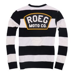 Roeg Shawn stripe sweatshirt off-white/black