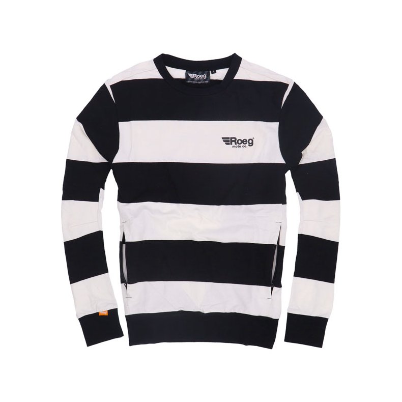 Roeg Shawn stripe sweatshirt off-white/black