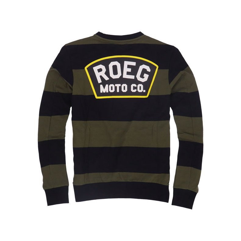 Roeg Shawn stripe sweatshirt army/black