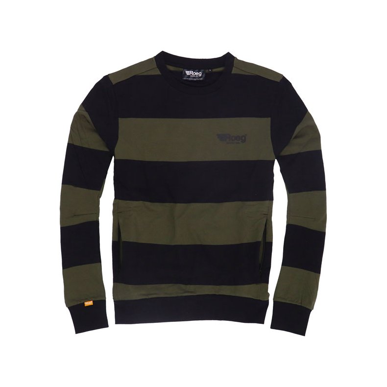 Roeg Shawn stripe sweatshirt army/black