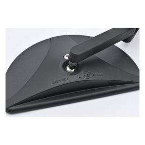 DAYTONA, CLAMP-ON D-MIRROR-19 HALF MOON. BLACK. 