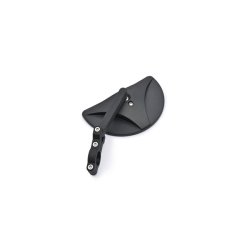 DAYTONA, CLAMP-ON D-MIRROR-19 HALF MOON. BLACK. 