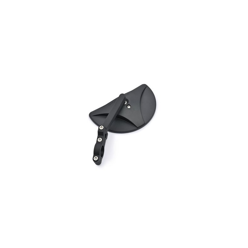 DAYTONA, CLAMP-ON D-MIRROR-19 HALF MOON. BLACK. 