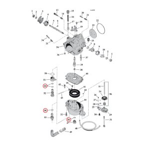 S&S, O-ring. Fuel line seat / bowl plug Fits: > S&S B, D, E, G & 2-T carbs
