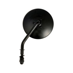 4" ROUND CUSTOM MIRROR, LEFT. BLACK 