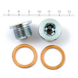 VANCE &amp; HINES, 18MM O2 SENSOR PLUG SET. ZINC. . Fits 18mm x 1.50 sensor bungs.
