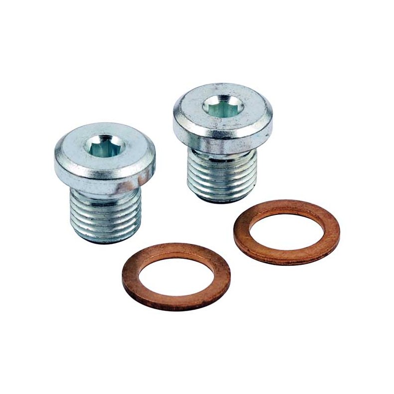 VANCE &amp; HINES, 18MM O2 SENSOR PLUG SET. ZINC. . Fits 18mm x 1.50 sensor bungs.