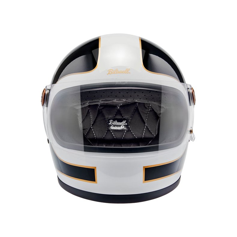 BILTWELL GRINGO S HJELM  GLOSS WHITE/BLACK TRACKER