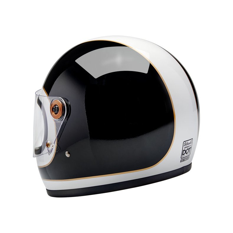 BILTWELL GRINGO S HJELM  GLOSS WHITE/BLACK TRACKER