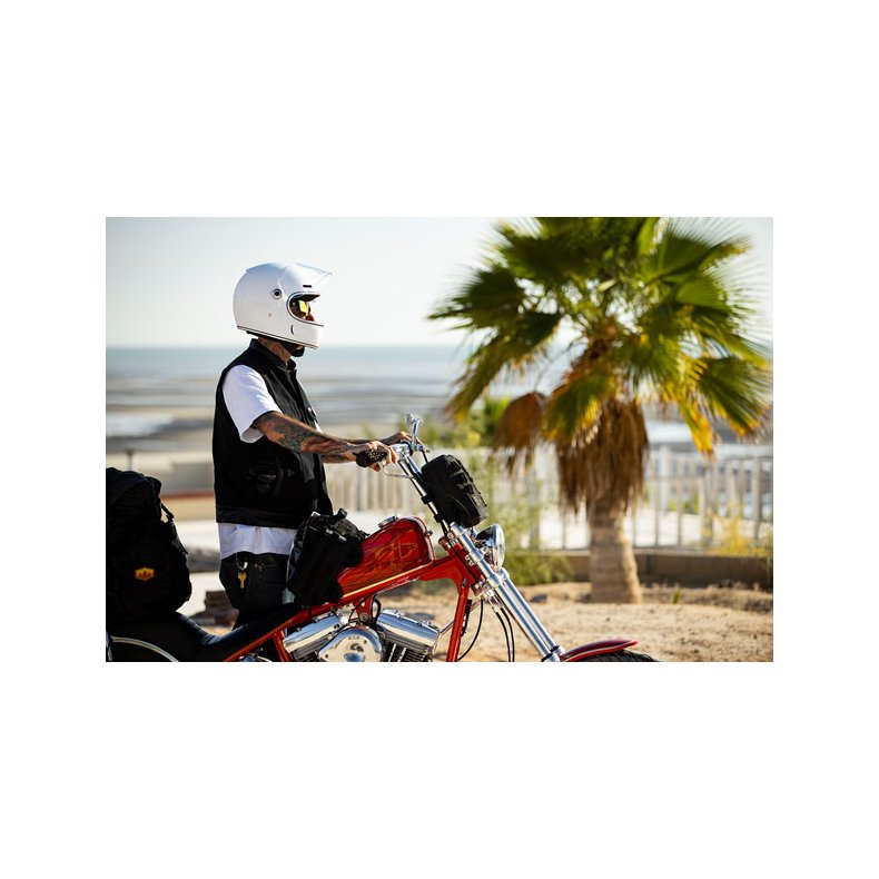 BILTWELL GRINGO SV HELMET GLOSS WHITE.