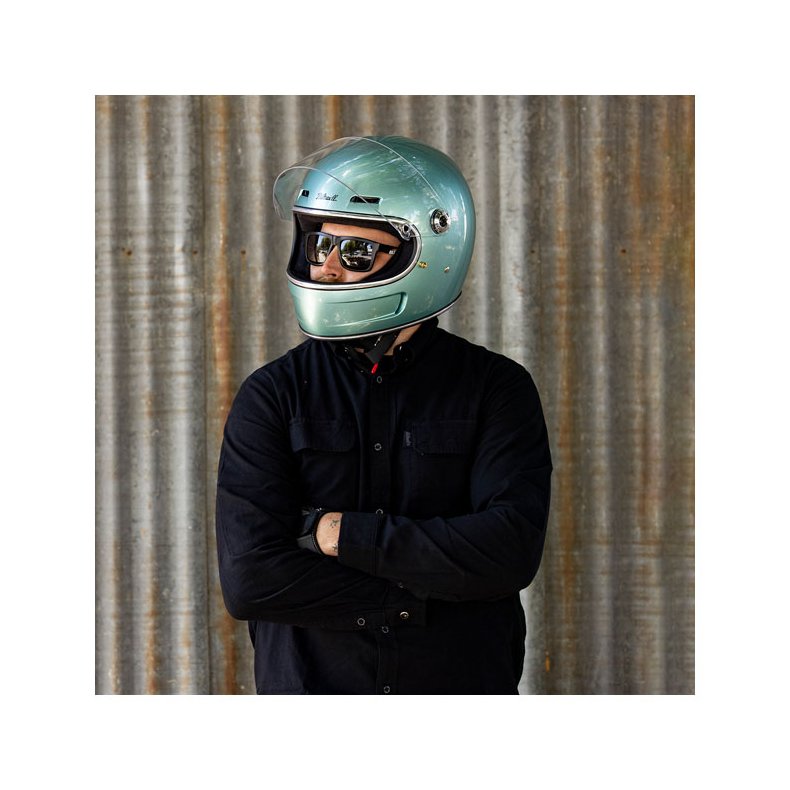 BILTWELL GRINGO SV HELMET METALLIC SEA FOAM