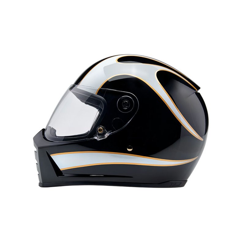 BILTWELL LANE SPLITTER HELMET WHITE FLAMES
