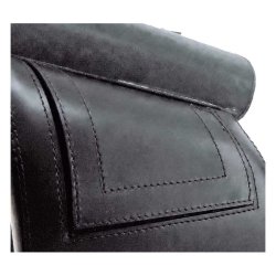 LONGRIDE, LEATHER FRAME BAG BLACK