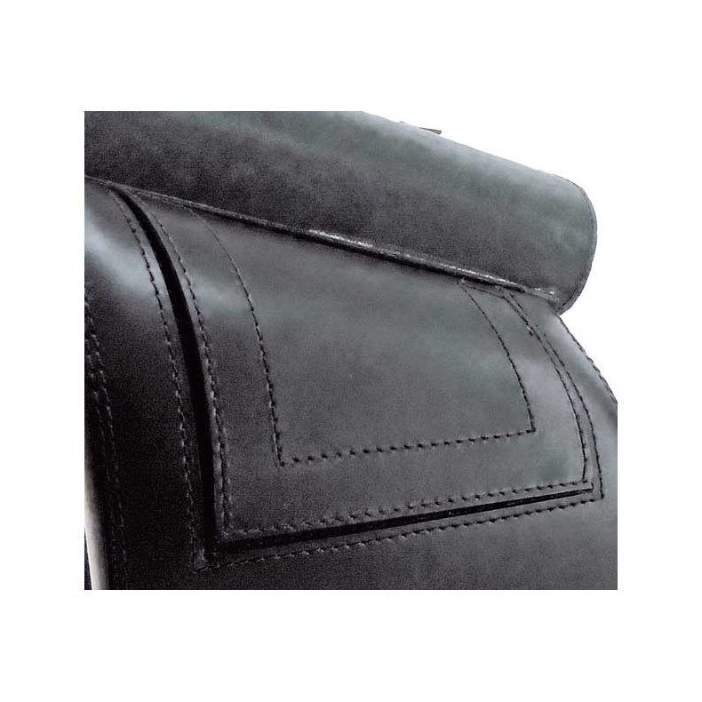 LONGRIDE, LEATHER FRAME BAG BLACK