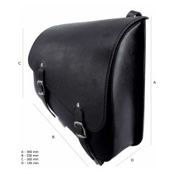 LONGRIDE, LEATHER FRAME BAG BLACK