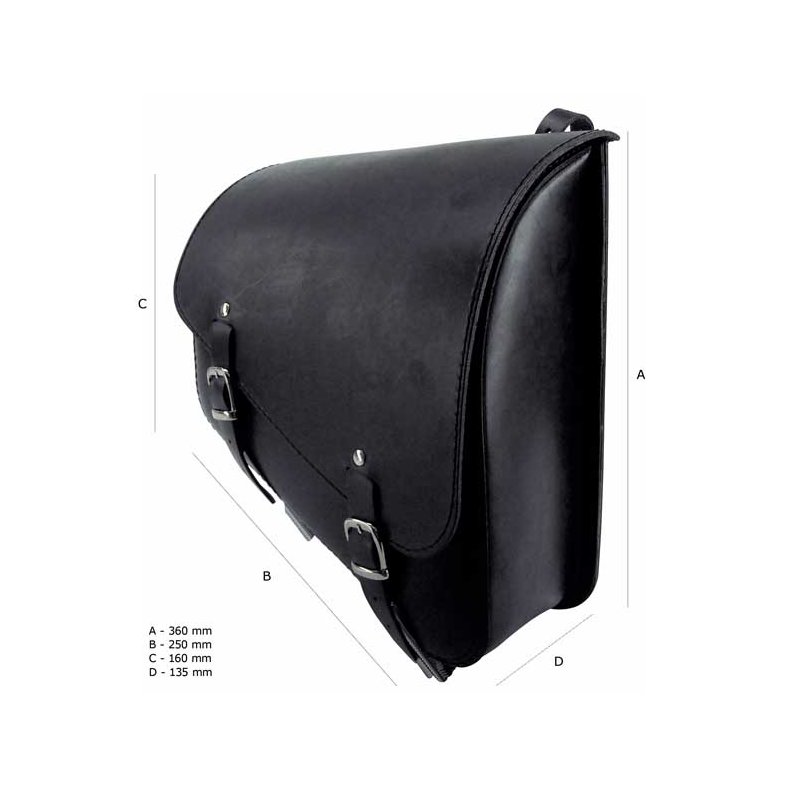 LONGRIDE, LEATHER FRAME BAG BLACK