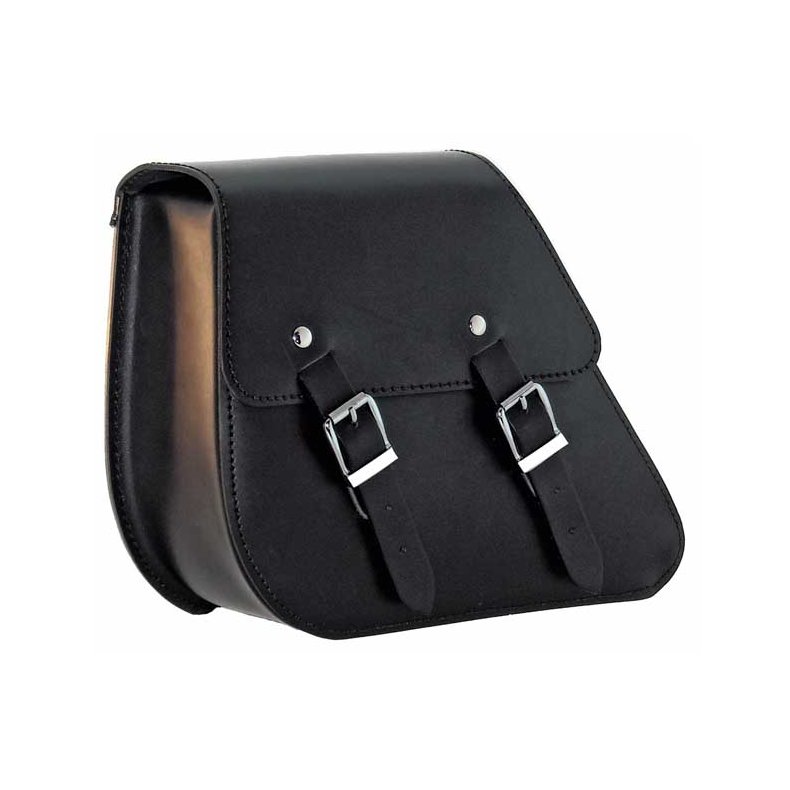 LONGRIDE, LEATHER SWINGARM BAG BLACK LEFT SIDE SWINGARM;91-17 fxd