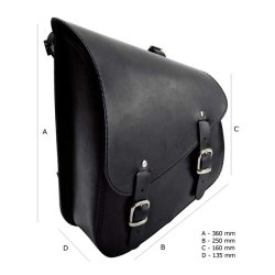LEATHER SWINGARM BAG, SOFTAIL-STIVSTEL