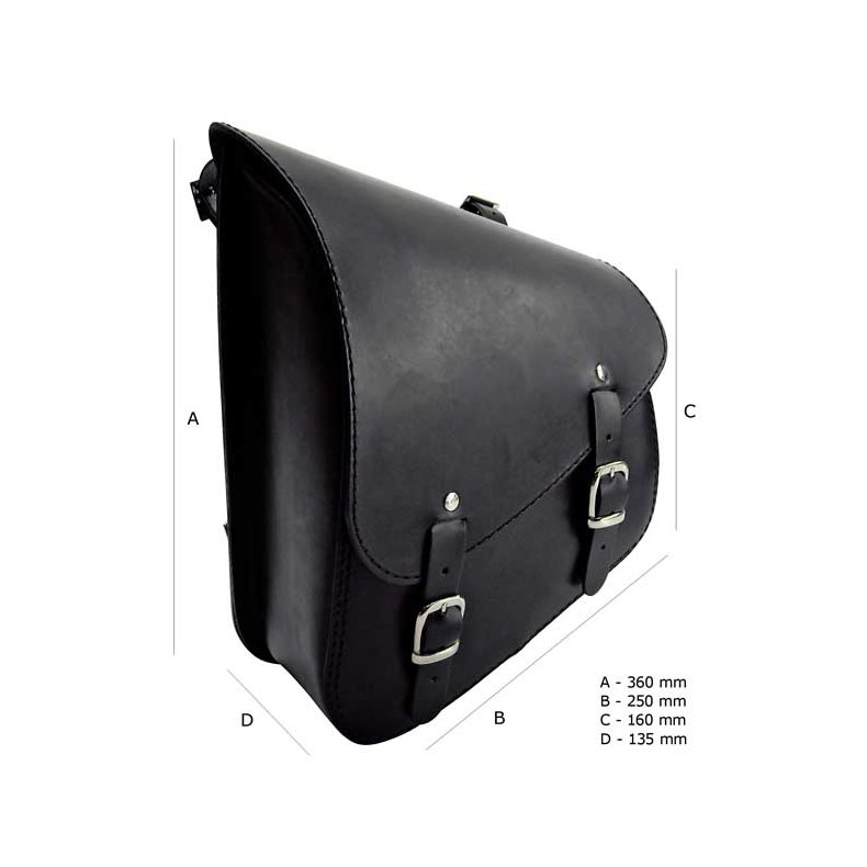 LEATHER SWINGARM BAG, SOFTAIL-STIVSTEL