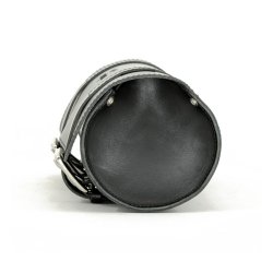 LONGRIDE, GENUINE LEATHER TOOL ROLL 4L. SMOOTH BLACK med stropper.