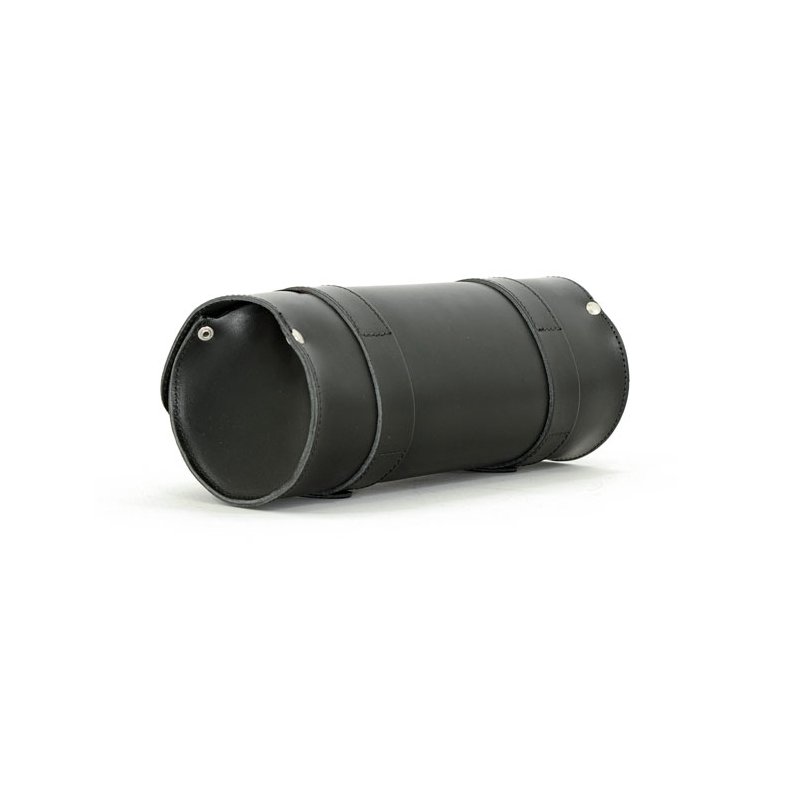 LONGRIDE, GENUINE LEATHER TOOL ROLL 4L. SMOOTH BLACK med stropper.