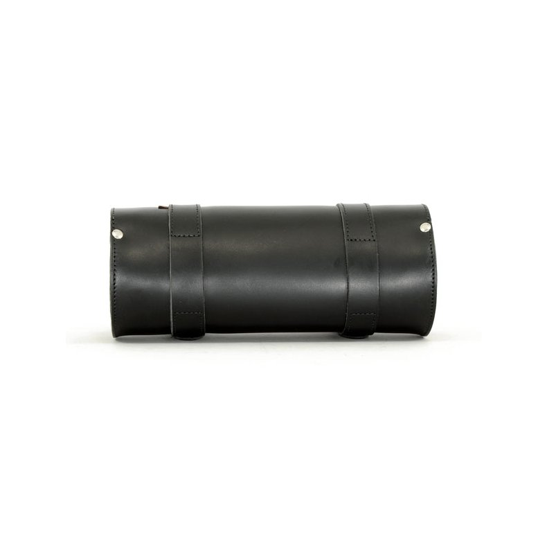 LONGRIDE, GENUINE LEATHER TOOL ROLL 4L. SMOOTH BLACK med stropper.