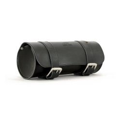 LONGRIDE, GENUINE LEATHER TOOL ROLL 4L. SMOOTH BLACK med stropper.