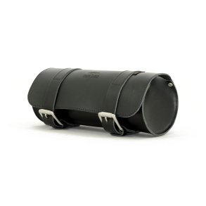 LONGRIDE, GENUINE LEATHER TOOL ROLL 4L. SMOOTH BLACK med stropper.