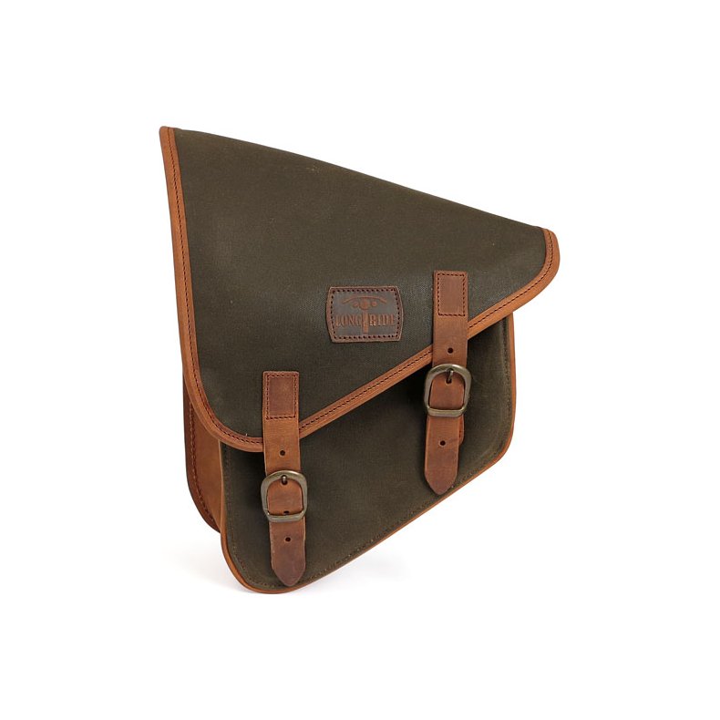 LONGRIDE, WAXED COTTON SWINGARM BAG